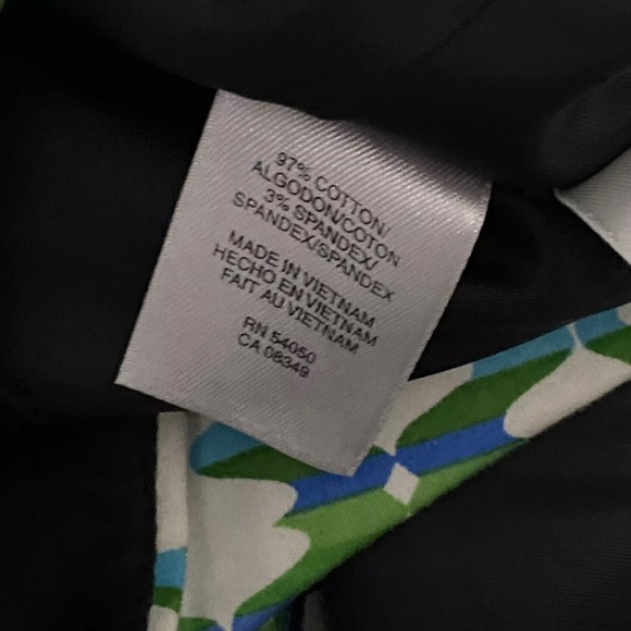 Evan Picone Sheath Womens Size 8 Dress White Blue and Green Sleeveless Geometric - Picture 6 of 7